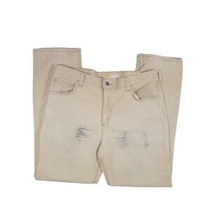 Carhartt Distressed Thrashed Loose Fit Cargo Work Pants sz 36x32